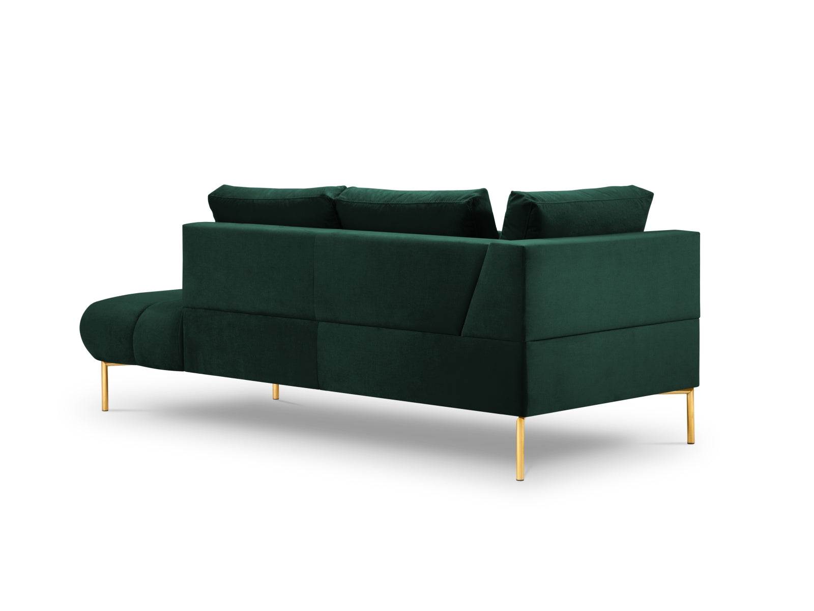 Erleben Sie luxuriösen Komfort mit der Hastings Velour Chaise Longue rechts 2 Sitzer von Cosmopolitan Design – perfekt für Ihr elegantes Zuhause.
