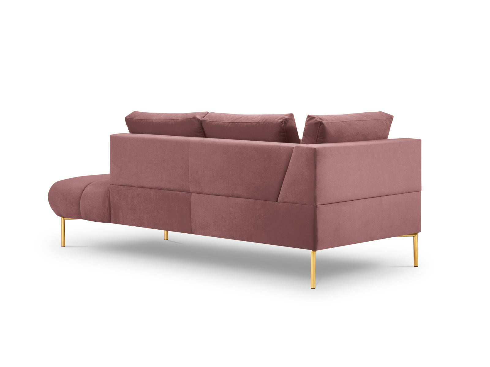 Geniessen Sie stilvollen Komfort mit der Hastings Velour Chaise Longue rechts 2 Sitzer von Cosmopolitan Design – ideal für Ihr modernes Wohnambiente.