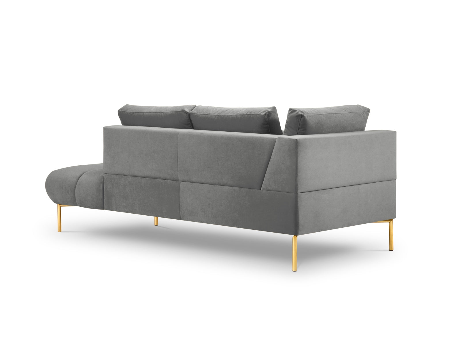 Erleben Sie luxuriösen Komfort mit der Hastings Velour Chaise Longue rechts 2 Sitzer von Cosmopolitan Design – perfekt für Ihr elegantes Zuhause.
