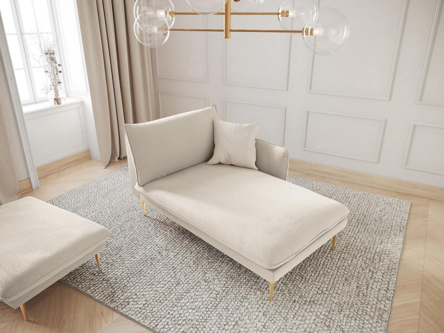 Entdecken Sie das elegante Vienna Boucle Sofa Chaise Lounge rechts von Cosmopolitan Design – ideal für stilvolle Wohnräume und höchsten Komfort.