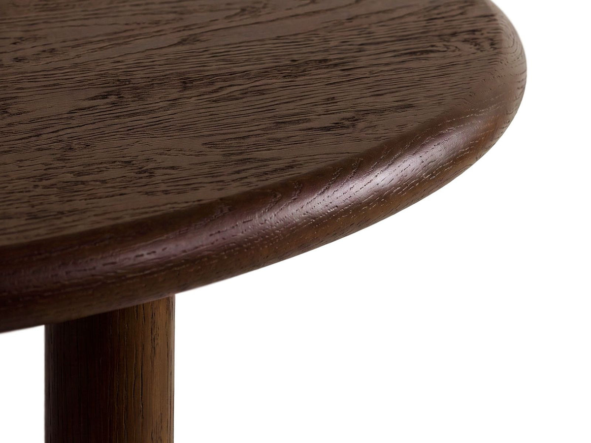 Konsole Sines 50cm von Cosmopolitan Design in Black Oak-Wood, Hartholzgestell mit Eichenfurnier, gebürstete Oberfläche, Holzbeine.