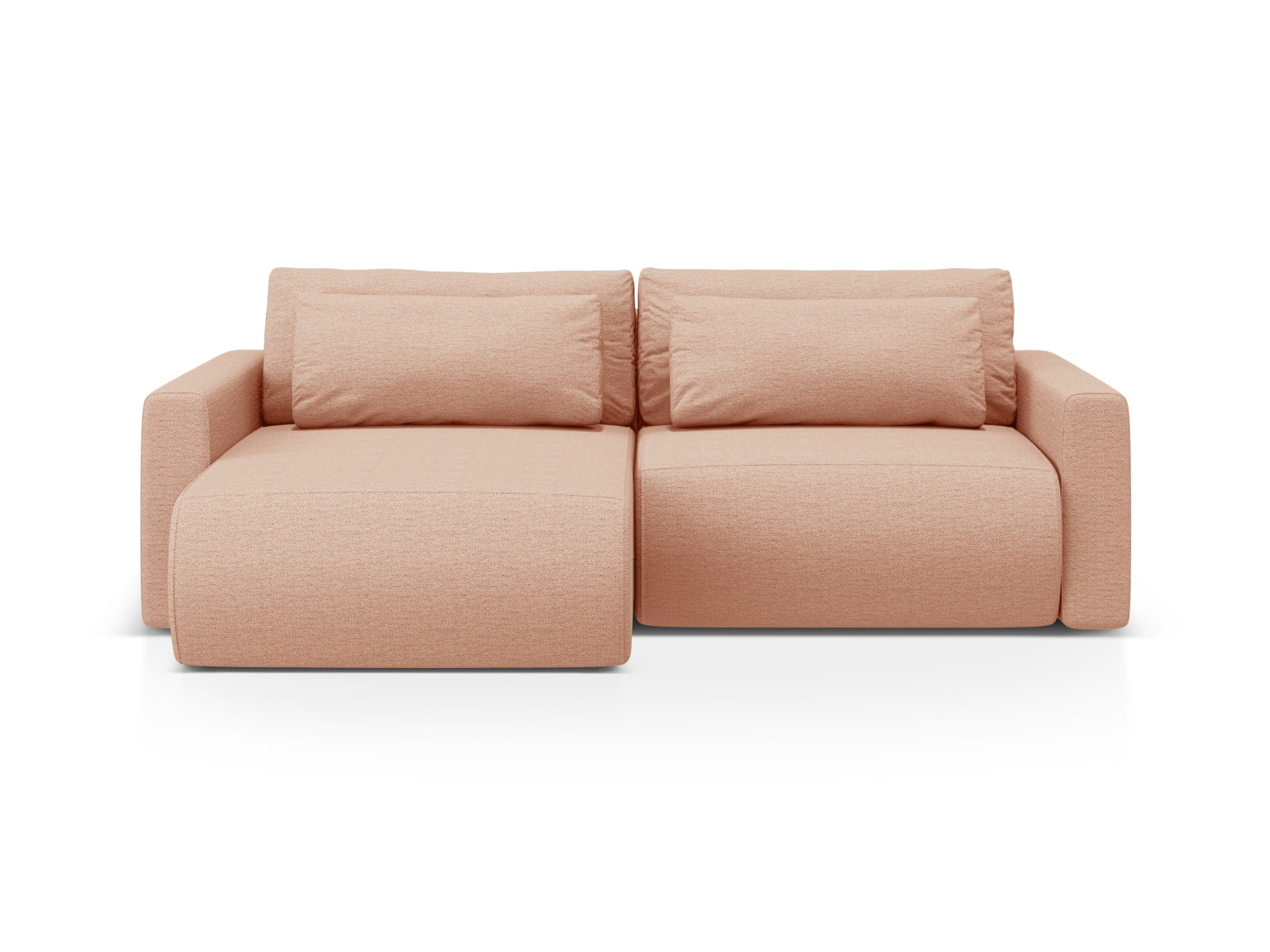 Belfast Ecksofa mit Schlaffunktion und Stauraum 3 Sitzer in Peach-Heritage präsentiert im Onlineshop von KAQTU Design AG. L-Sofa links ist von Cosmopolitan Design