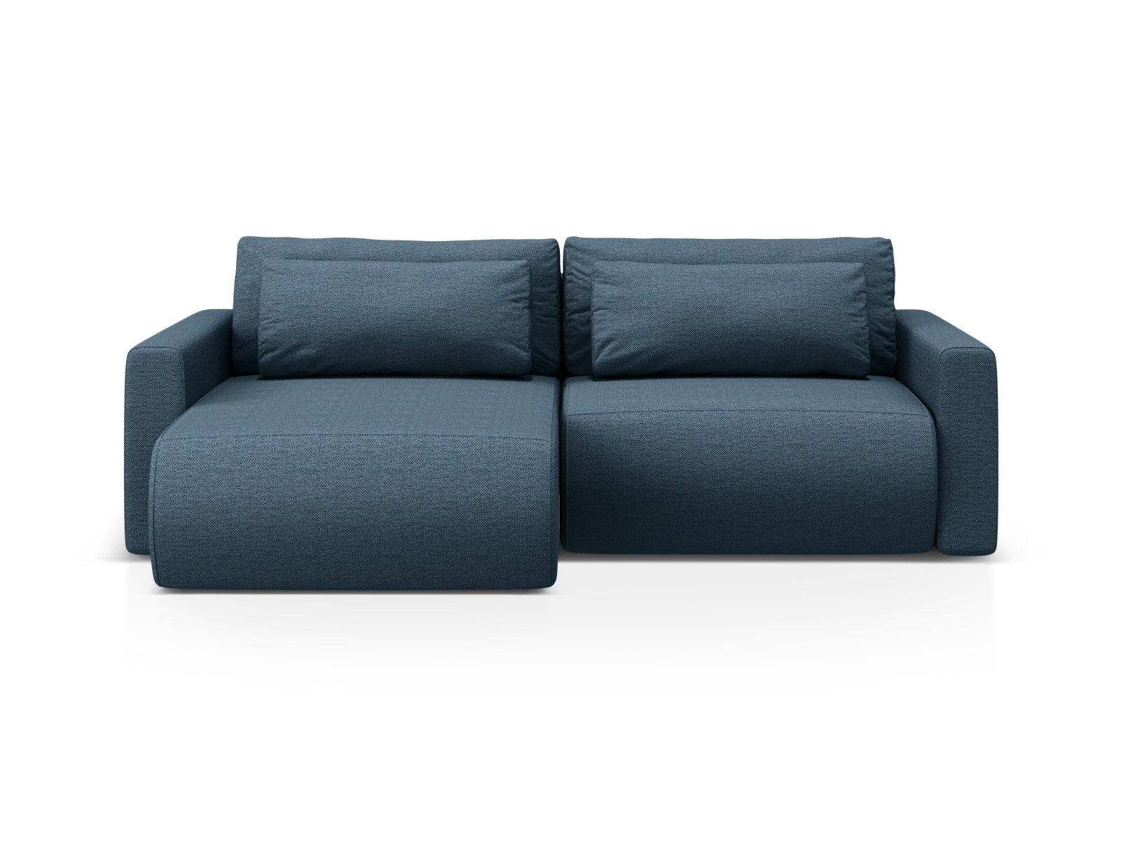 Belfast Ecksofa mit Schlaffunktion und Stauraum 3 Sitzer in Blue-Heritage präsentiert im Onlineshop von KAQTU Design AG. L-Sofa links ist von Cosmopolitan Design