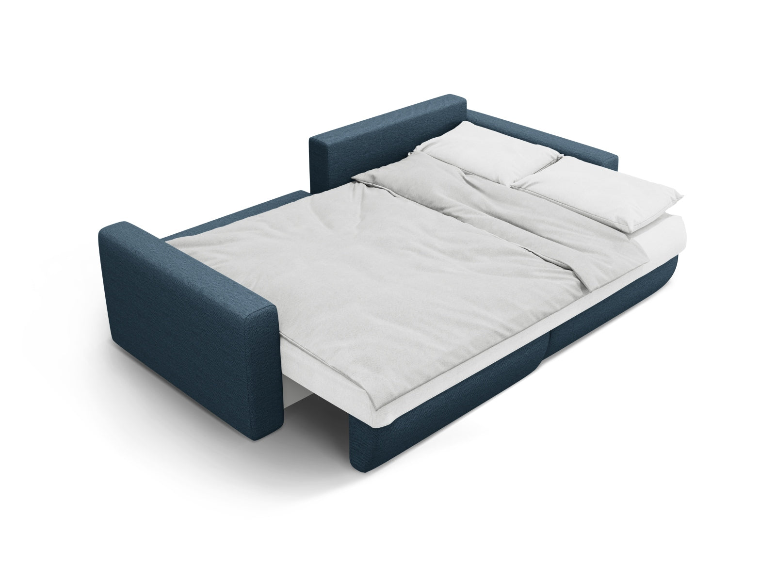 Stylisches Belfast Ecksofa in Blue-Heritage, 3-Sitzer mit praktischer Schlaffunktion und cleverem Stauraum für jeden Wohnraum.
