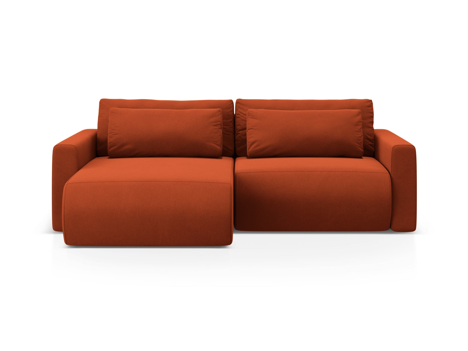 Belfast Ecksofa mit Schlaffunktion und Stauraum 3 Sitzer in Auburn-Magic Velvet präsentiert im Onlineshop von KAQTU Design AG. L-Sofa links ist von Cosmopolitan Design