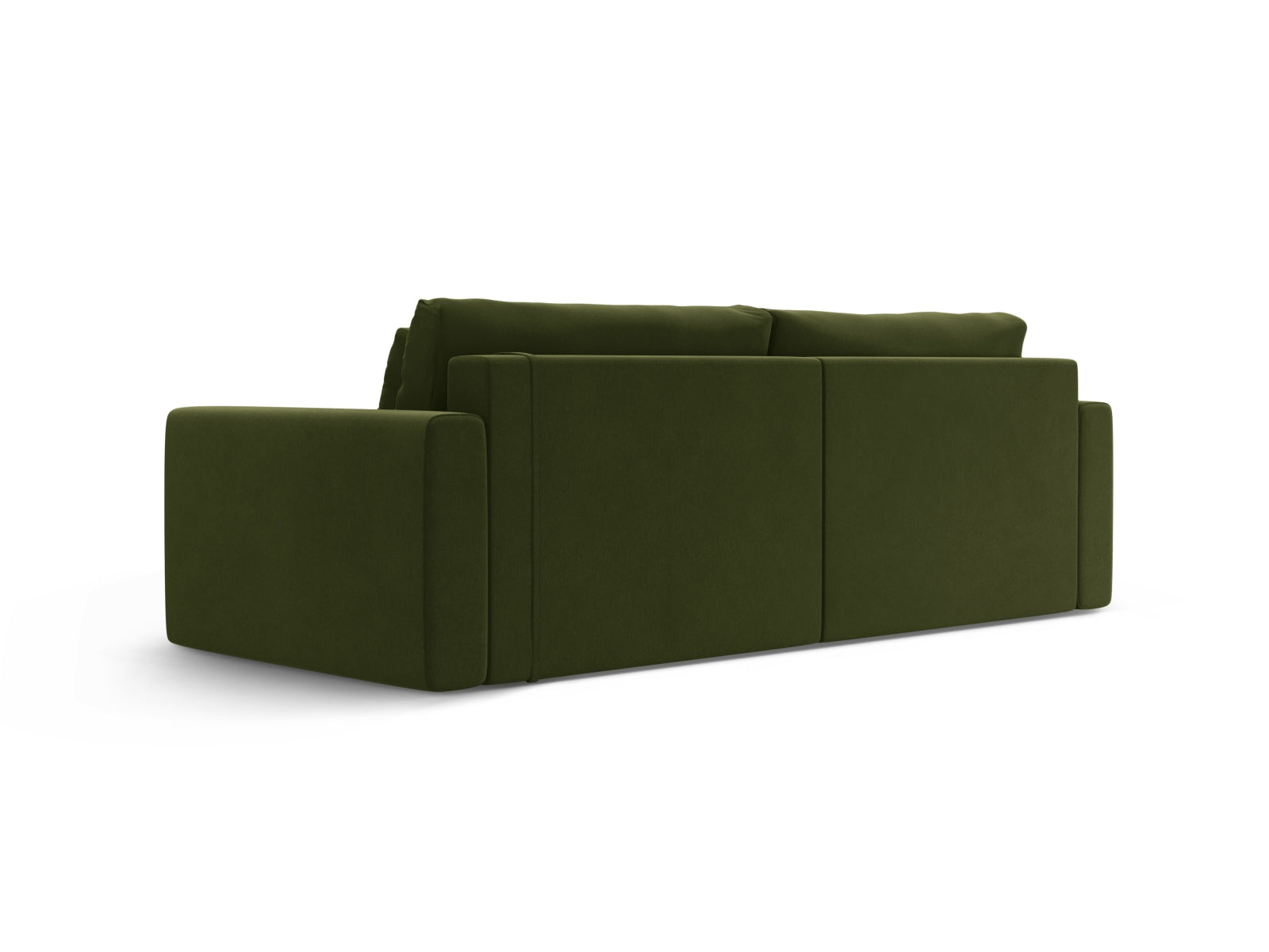 Stylisches Belfast Ecksofa in Army Green, 3-Sitzer mit praktischer Schlaffunktion und cleverem Stauraum für vielseitige Wohnlösungen.