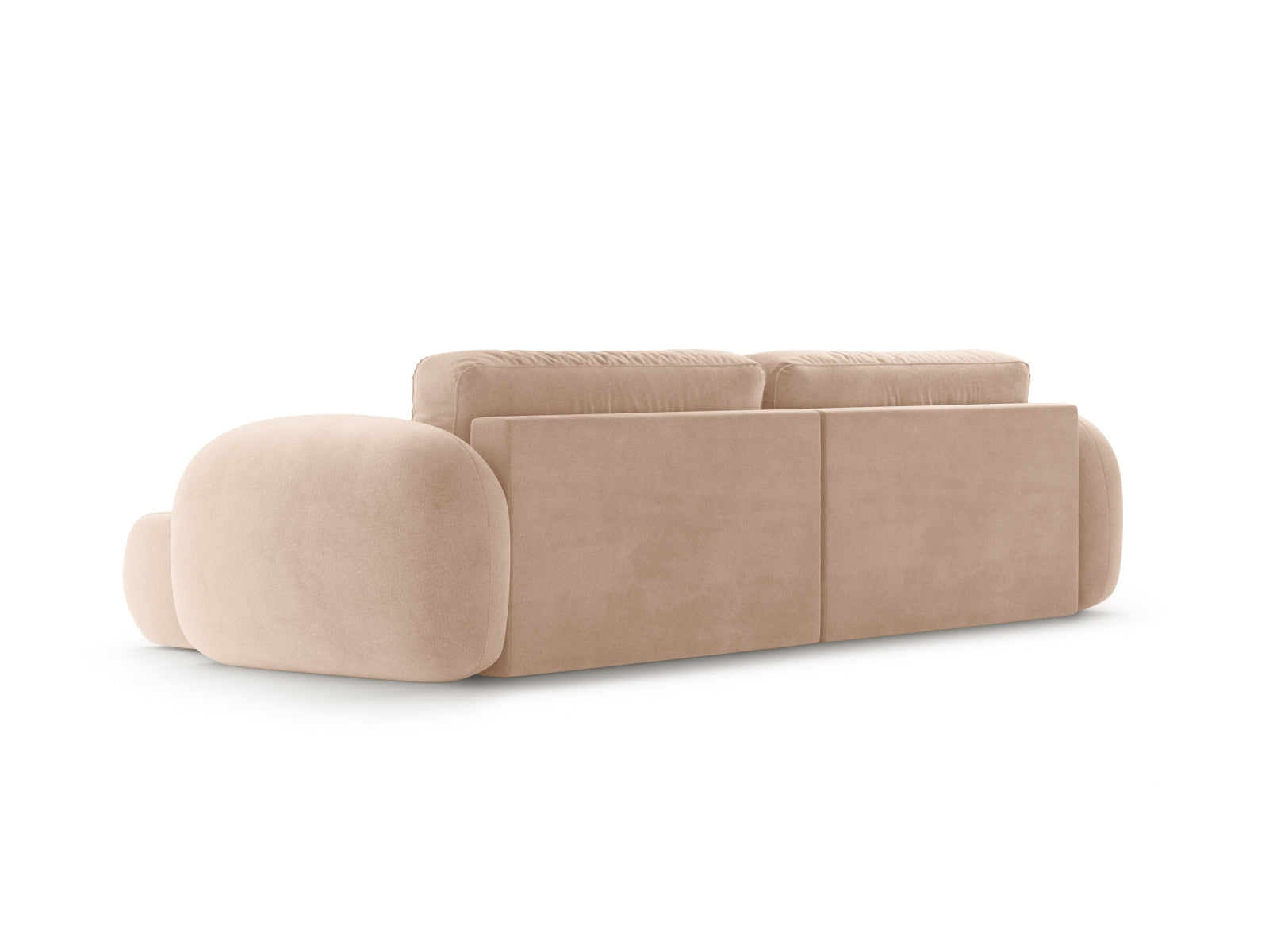 Modernes Tonale Ecksofa in sanftem Almond Beige, 4-Sitzer mit praktischer Schlaffunktion und Stauraum, perfekt für gemütliche Wohnzimmer.