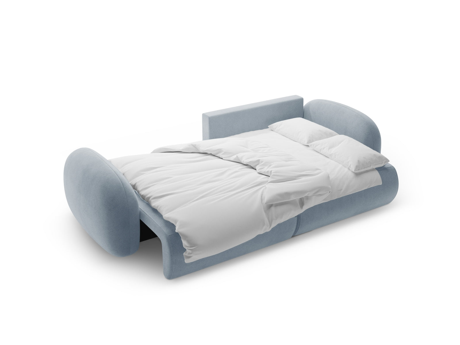 Elegantes Tonale Ecksofa in stilvollem Blue Grey, 4-Sitzer mit cleverer Schlaffunktion und praktischem Stauraum für zusätzlichen Komfort.