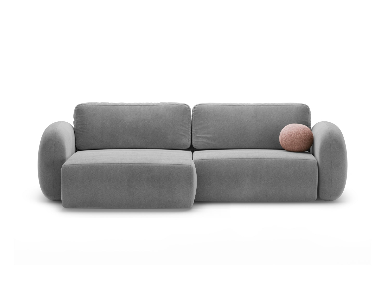 Tonale Ecksofa mit Schlaffunktion und Stauraum 4 Sitzer in Dark Grey-Magic Velvet präsentiert im Onlineshop von KAQTU Design AG. L-Sofa links ist von Cosmopolitan Design