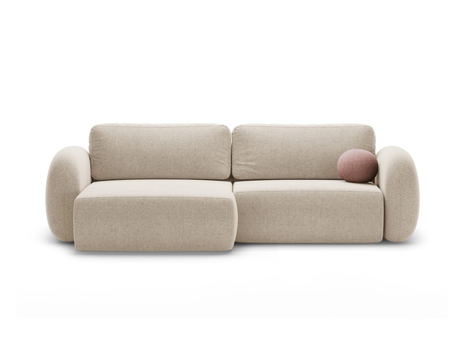 Tonale Ecksofa mit Schlaffunktion und Stauraum 4 Sitzer in Dark Beige-Eden präsentiert im Onlineshop von KAQTU Design AG. L-Sofa links ist von Cosmopolitan Design