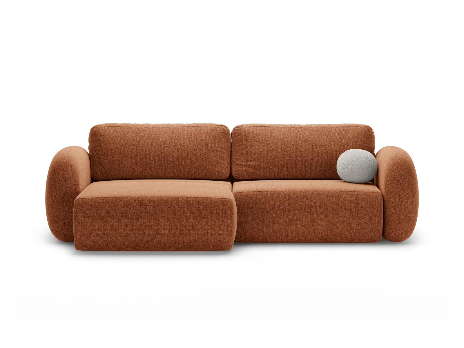 Tonale Ecksofa mit Schlaffunktion und Stauraum 4 Sitzer in Brick präsentiert im Onlineshop von KAQTU Design AG. Ecksofa ist von Cosmopolitan Design
