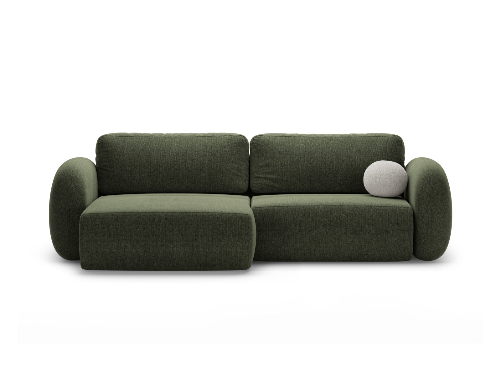 Tonale Ecksofa mit Schlaffunktion und Stauraum 4 Sitzer in Green-Eden präsentiert im Onlineshop von KAQTU Design AG. L-Sofa links ist von Cosmopolitan Design