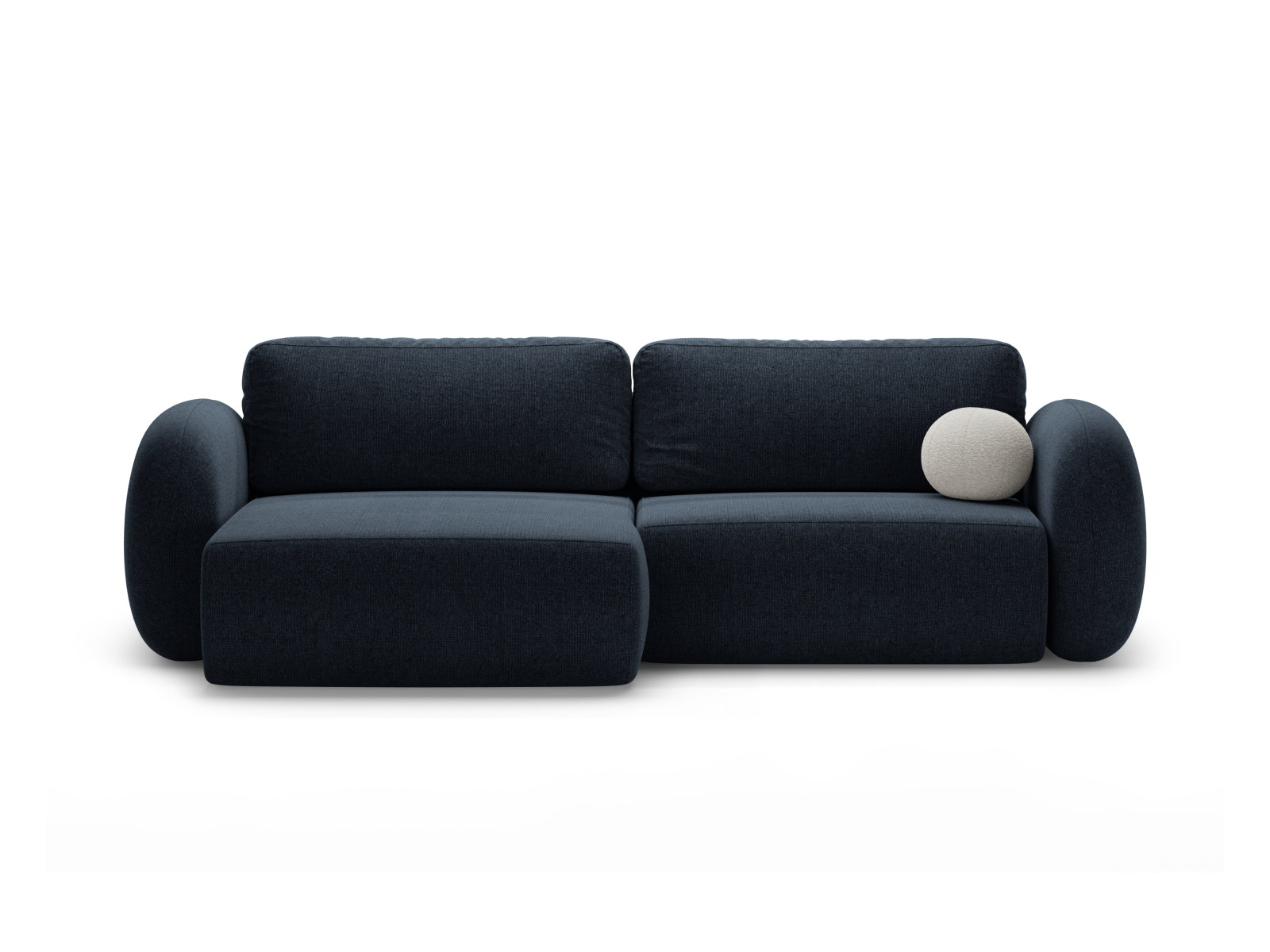 Tonale Ecksofa mit Schlaffunktion und Stauraum 4 Sitzer in Navy Blue-Eden präsentiert im Onlineshop von KAQTU Design AG. L-Sofa links ist von Cosmopolitan Design