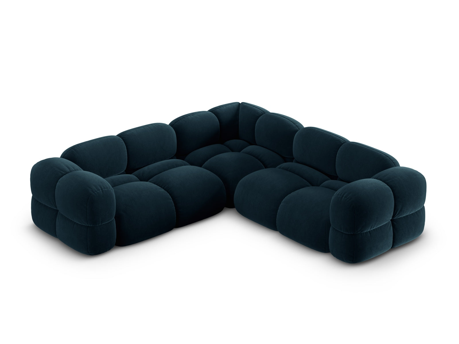 Loretto Velour Symmetrical Ecksofa 4 Sitzer 250cm in Deep Petrol präsentiert im Onlineshop von KAQTU Design AG. Ecksofa ist von Cosmopolitan Design