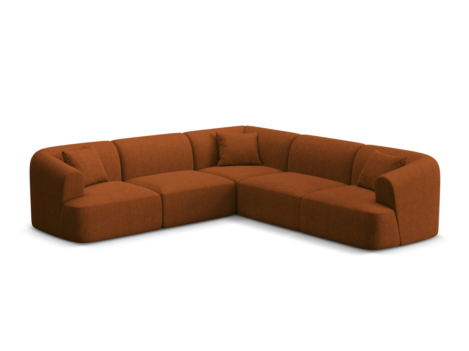 6-Sitzer Ecksofa modular symmetrisch Campi in Brick-Moly präsentiert im Onlineshop von KAQTU Design AG. Ecksofa ist von Cosmopolitan Design