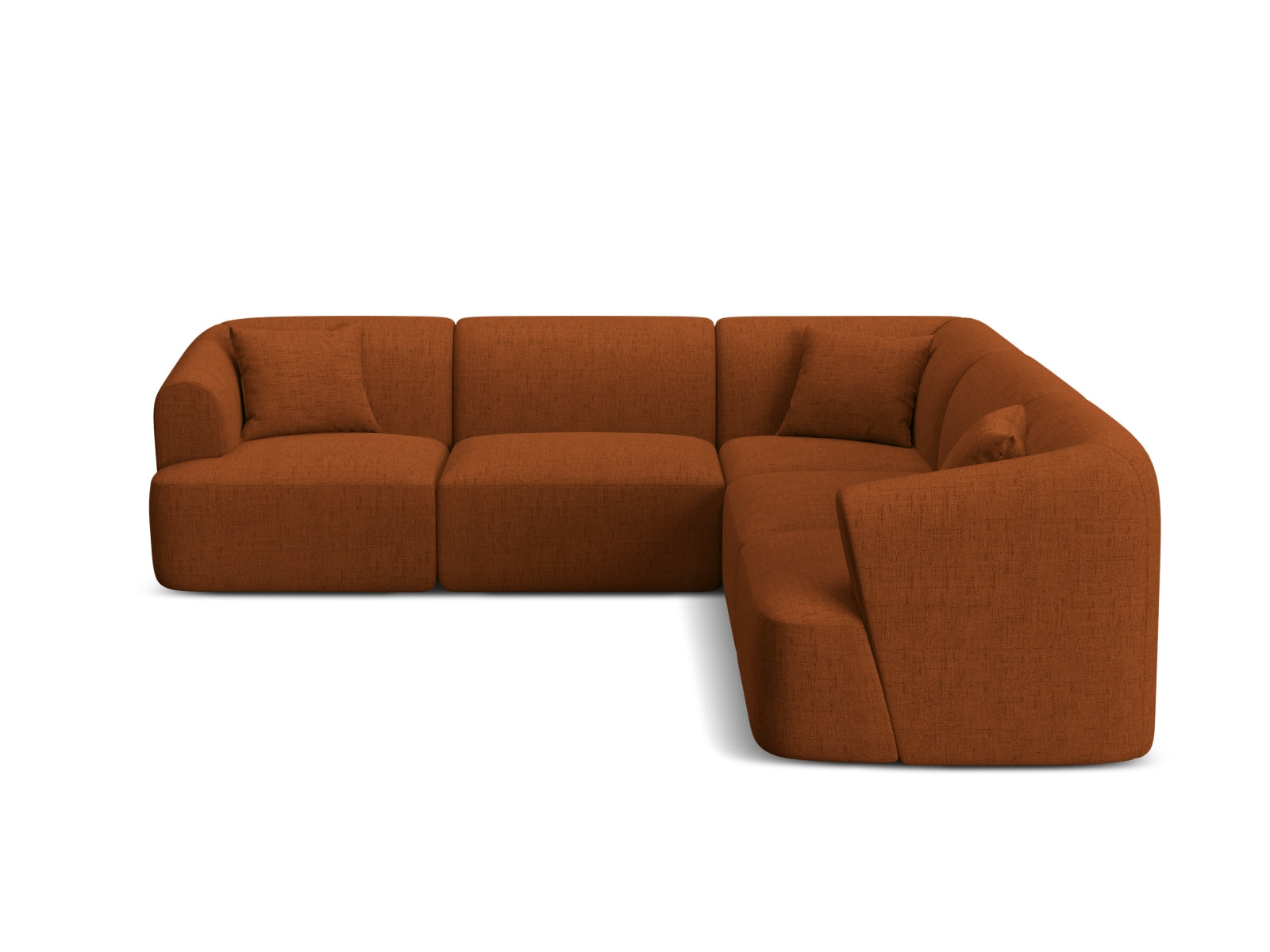 Modulares 6-Sitzer Ecksofa Campi in stilvollem Brick-Moly, ideal für moderne Wohnräume, erhältlich bei KAQTU Design AG.