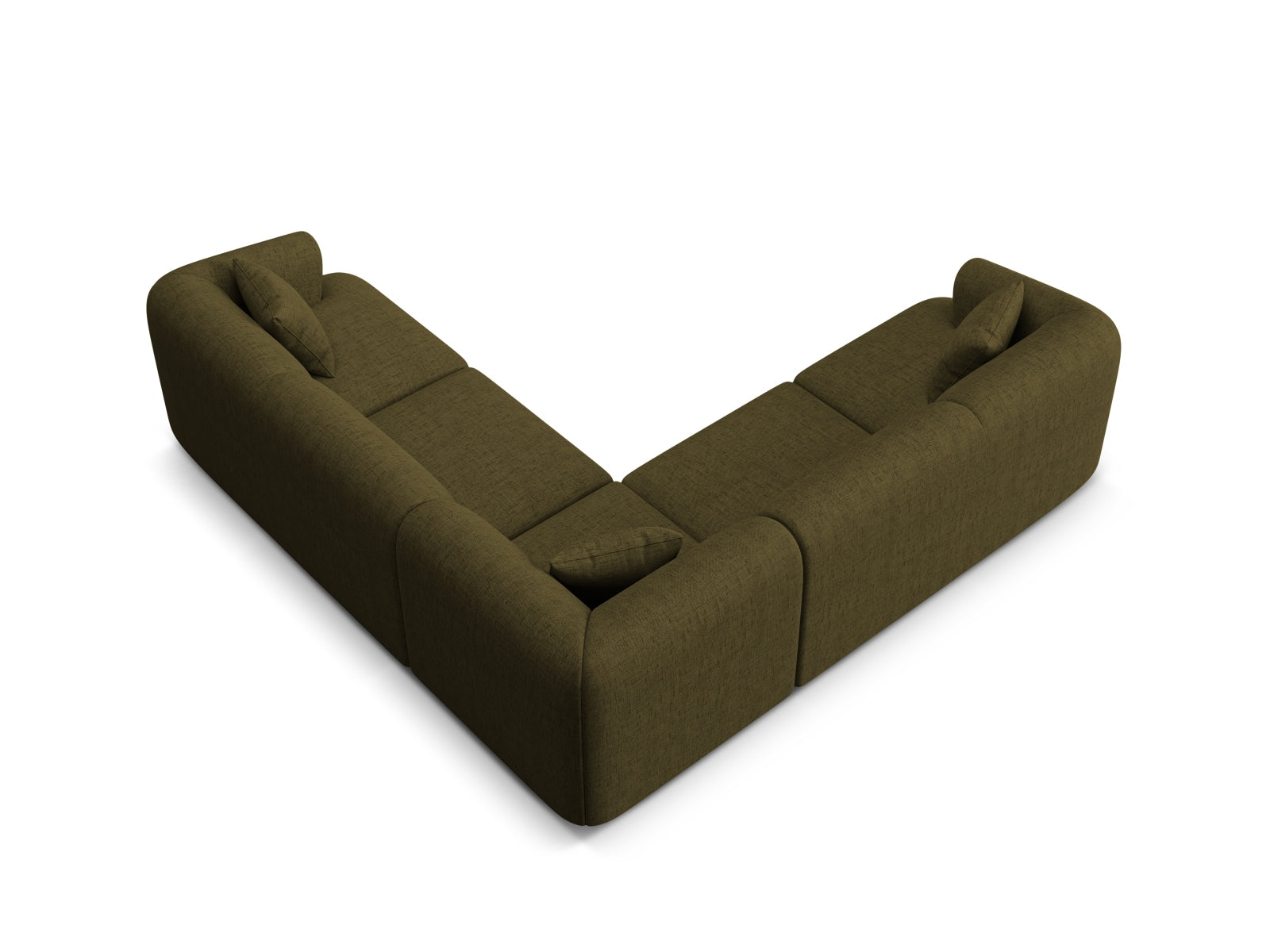 Elegantes, symmetrisches 6-Sitzer Ecksofa Campi von Cosmopolitan Design, perfekt für moderne Wohnräume, vereint Stil und Funktionalität.