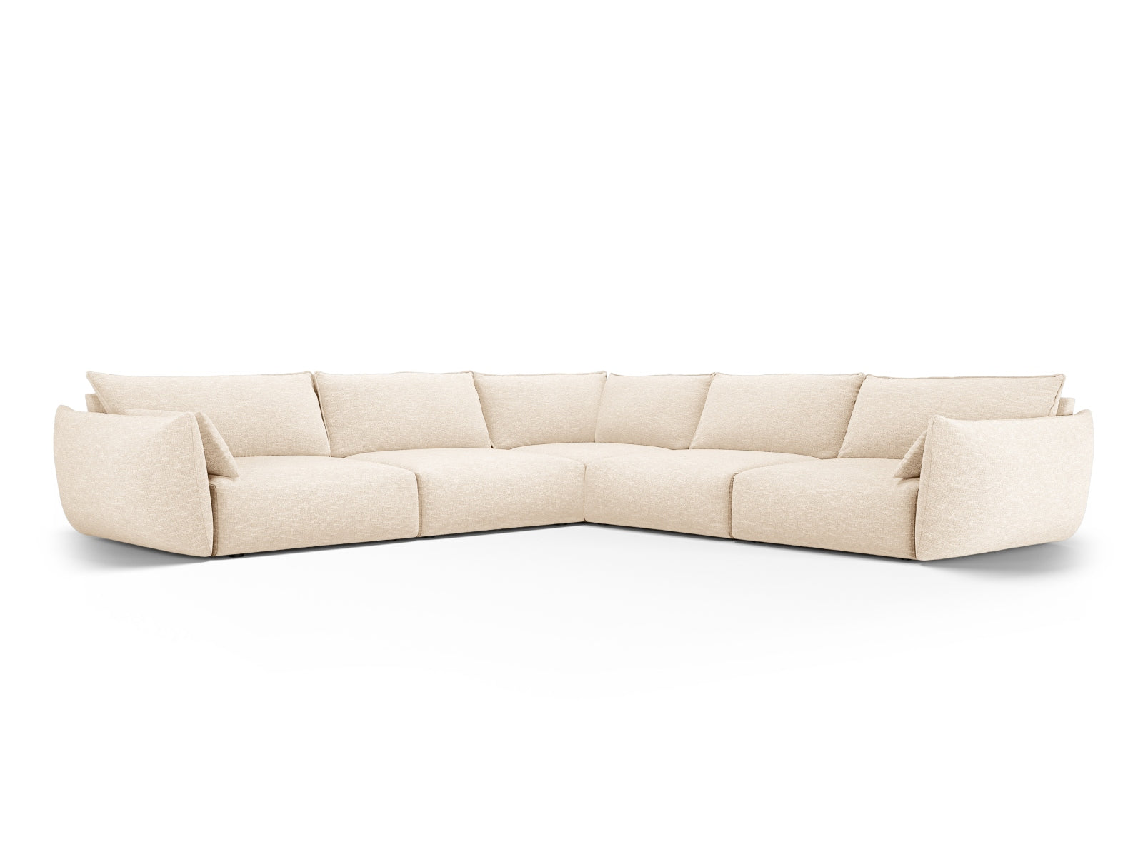 7-Sitzer Ecksofa Symmetric Matera in Light Beige-Haga präsentiert im Onlineshop von KAQTU Design AG. Ecksofa ist von Cosmopolitan Design