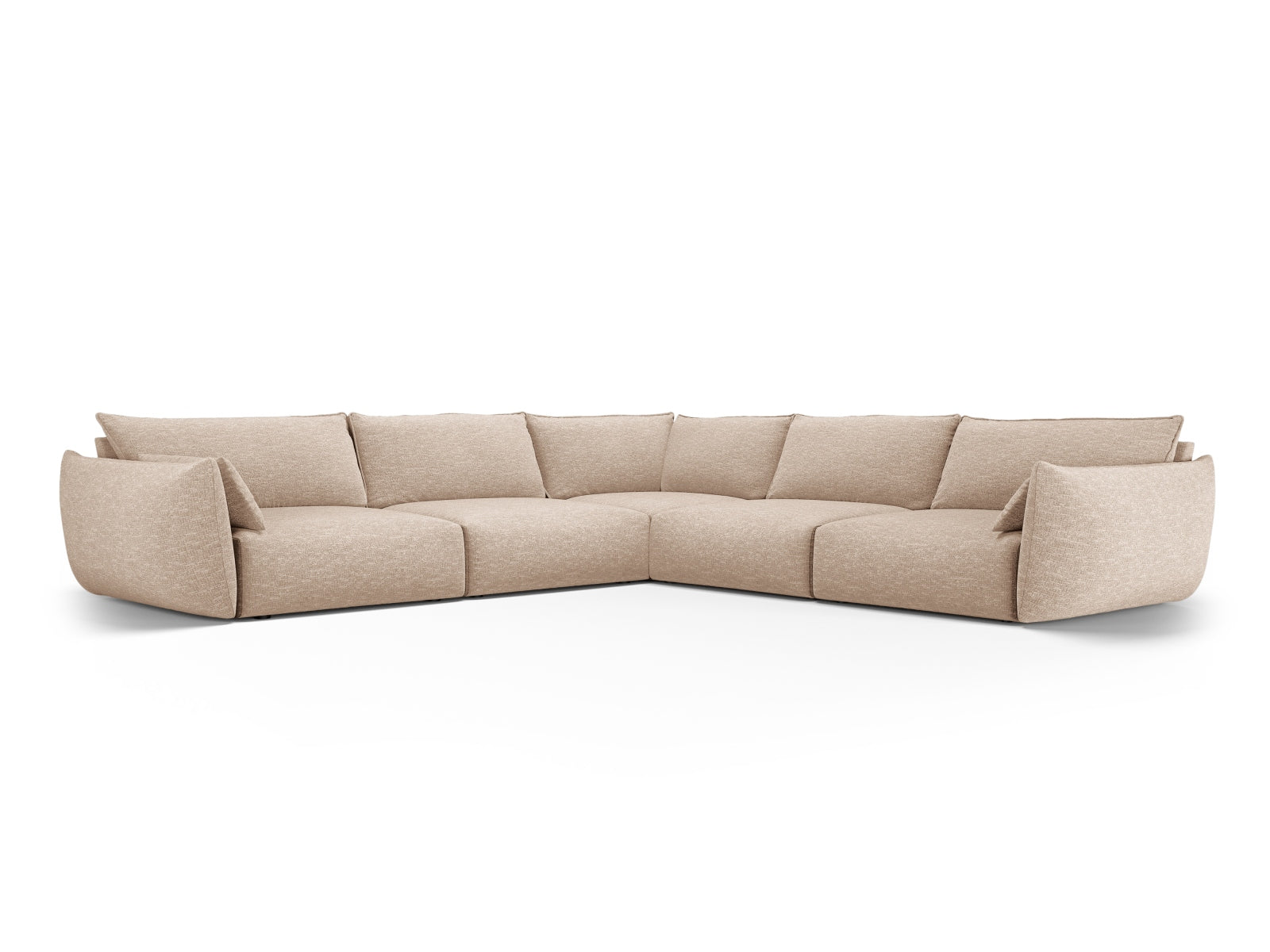 7-Sitzer Ecksofa Symmetric Matera in Beige-Haga präsentiert im Onlineshop von KAQTU Design AG. Ecksofa ist von Cosmopolitan Design