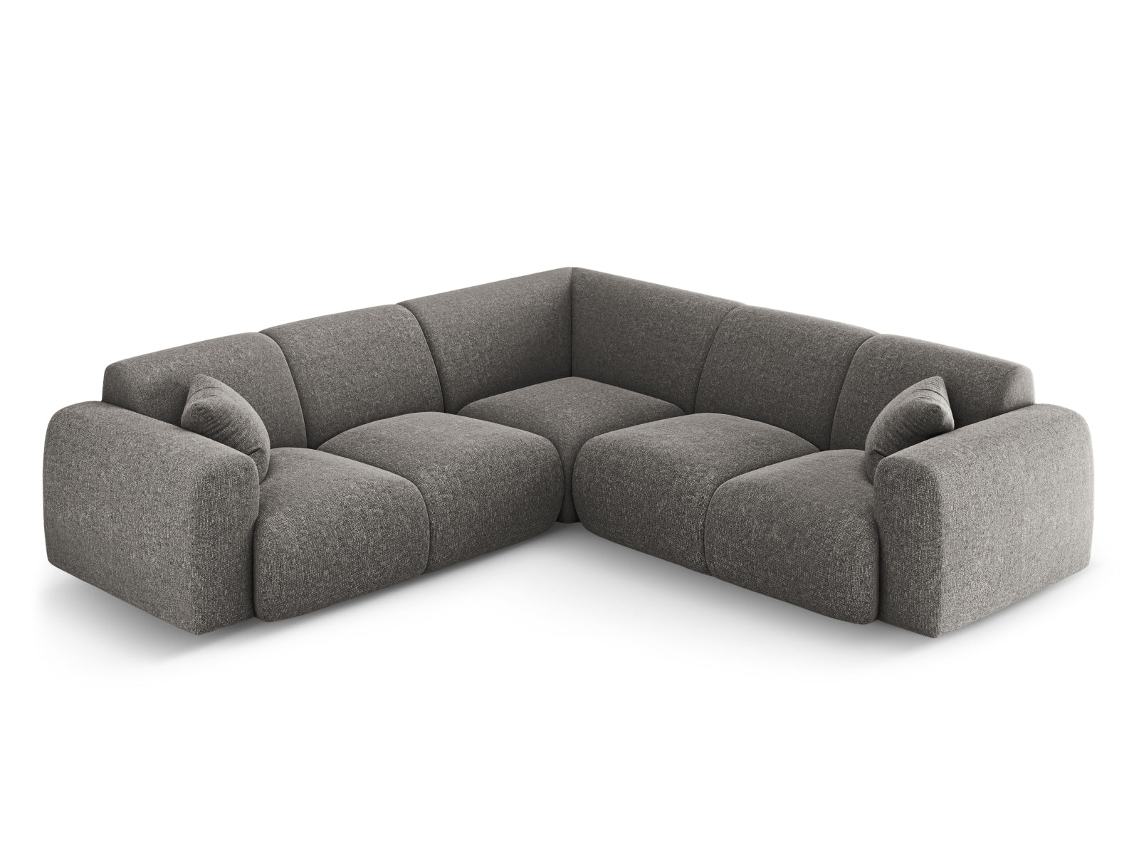 Modernes Nolio Ecksofa in Grau, 5-Sitzer, 252 cm, perfektes Möbelstück für zeitgemäße Wohnkonzepte von Cosmopolitan Design.