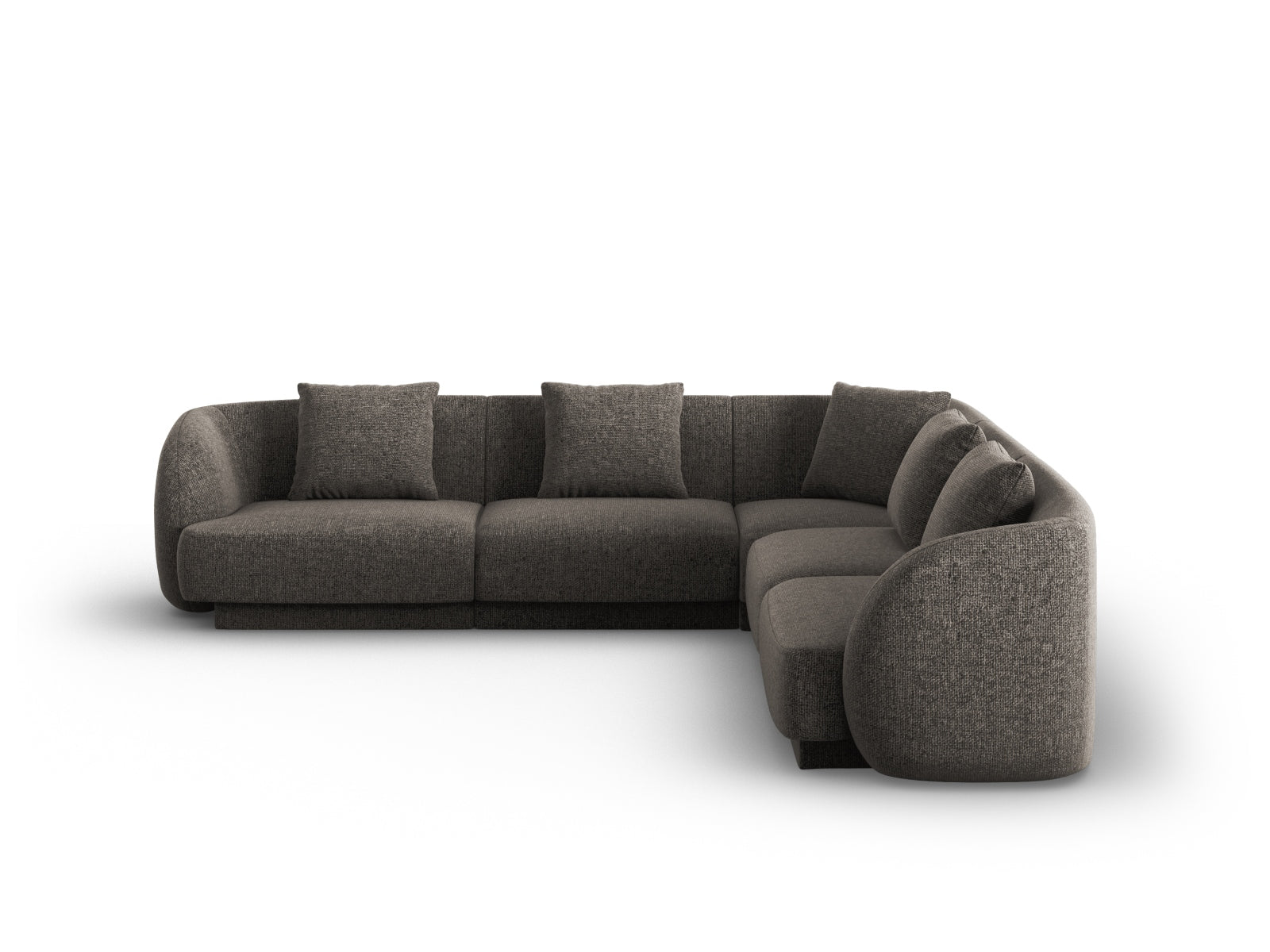 Entdecken Sie das elegante Tulum Ecksofa Reversible 5 Sitzer (255cm) von Cosmopolitan Design – ideal für stilvolle Wohnräume und entspannte Stunden.