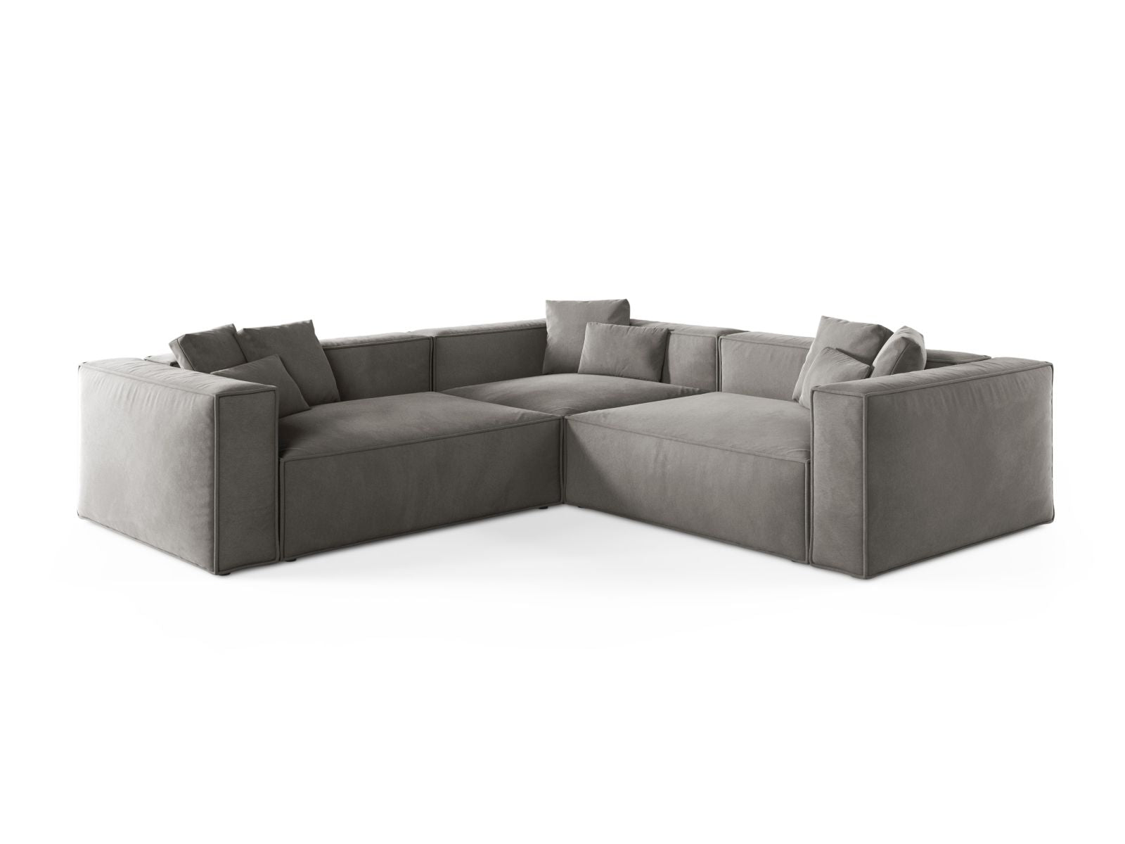 5-Sitzer Ecksofa Symmetric Aveiro in Grey-Casino präsentiert im Onlineshop von KAQTU Design AG. Ecksofa ist von Cosmopolitan Design