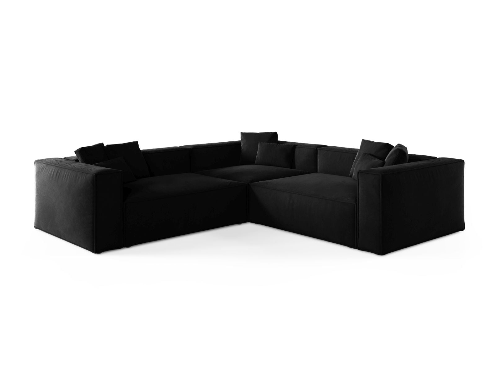 5-Sitzer Ecksofa Symmetric Aveiro in Black-Casino präsentiert im Onlineshop von KAQTU Design AG. Ecksofa ist von Cosmopolitan Design