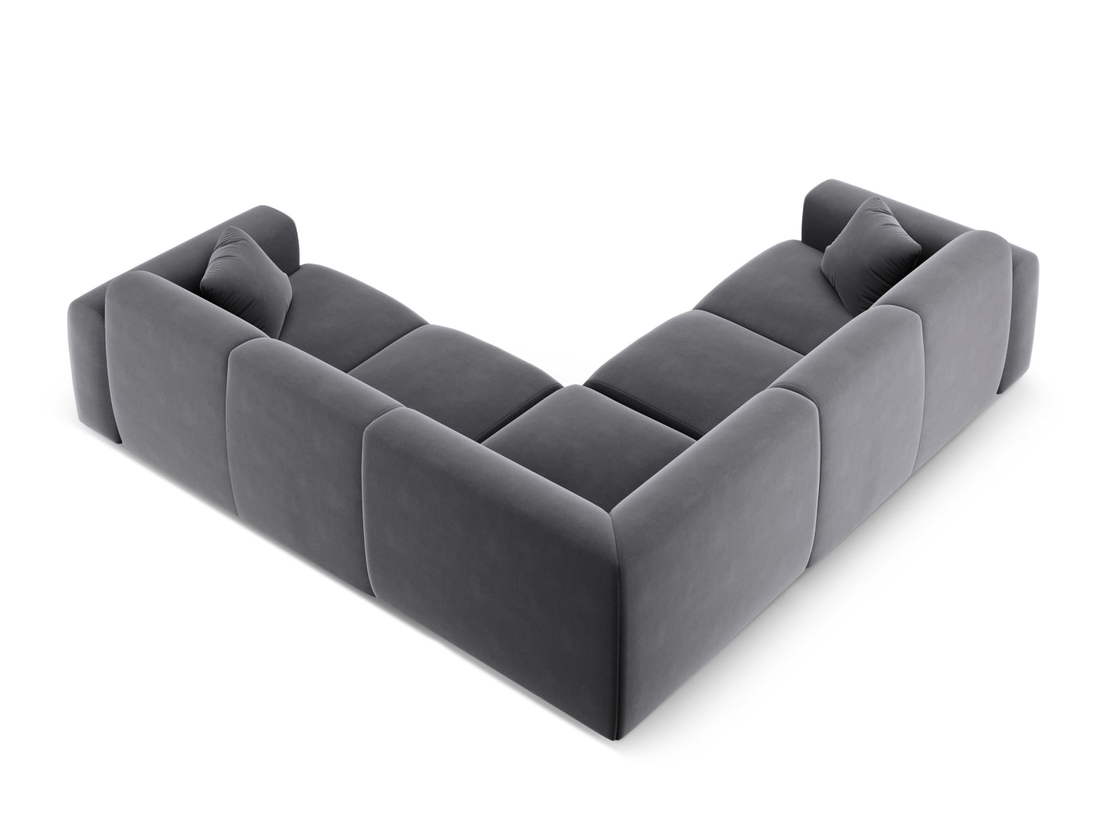 Erleben Sie das Nolio Velour Ecksofa 5 Sitzer (252cm) von Cosmopolitan Design – elegantes Design, optimaler Sitzkomfort und perfekt für Ihr stilvolles Zuhause.