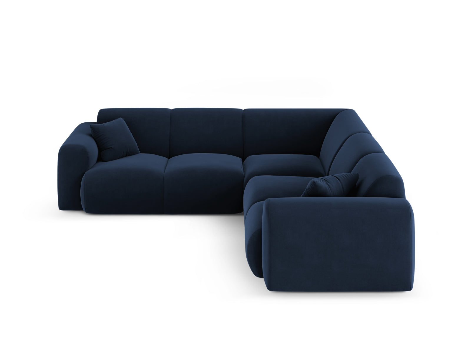 Nolio Velour Symmetrical Ecksofa 5 Sitzer 252cm in Royal Blue präsentiert im Onlineshop von KAQTU Design AG. Ecksofa ist von Cosmopolitan Design