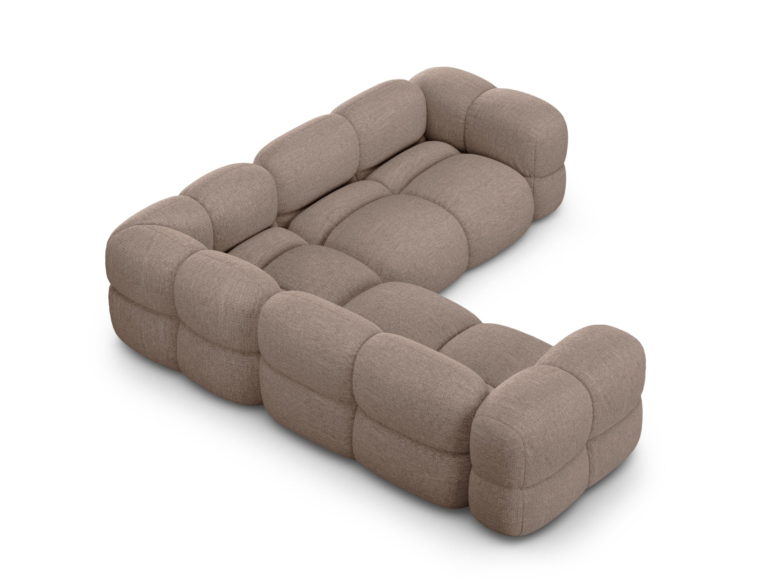 Modernes Loretto Ecksofa in Cappuccino-Sorella, 250 cm, bietet Platz für 4 Personen und verleiht jedem Raum eine stilvolle Note.