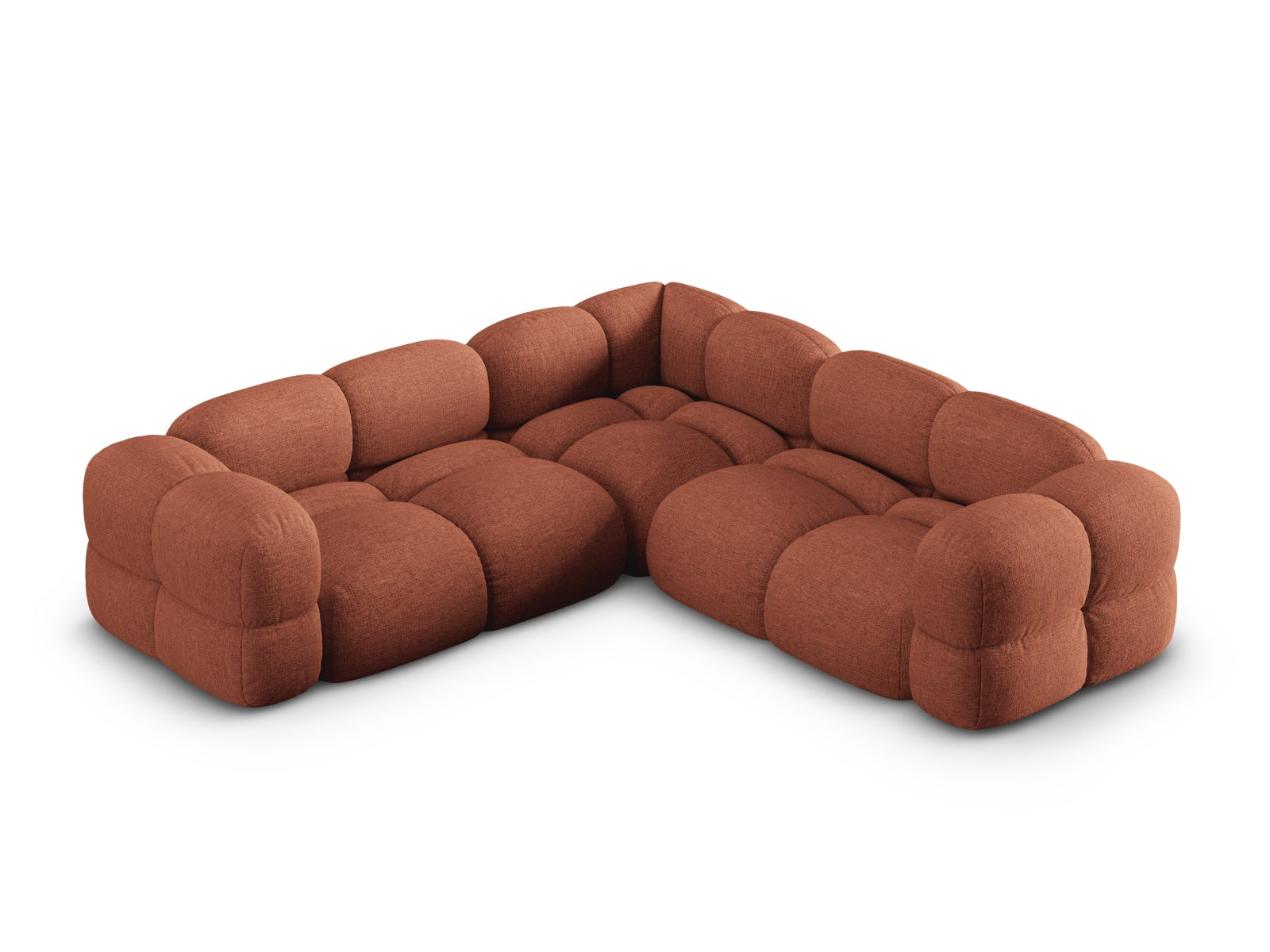 Loretto Symmetrical Ecksofa 4 Sitzer 250cm in Coral-Sorella präsentiert im Onlineshop von KAQTU Design AG. Ecksofa ist von Cosmopolitan Design