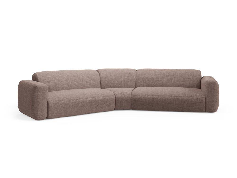 Elegantes Strino Ecksofa in Cappuccino-Sorella, ideal für moderne Wohnräume, präsentiert von Cosmopolitan Design.