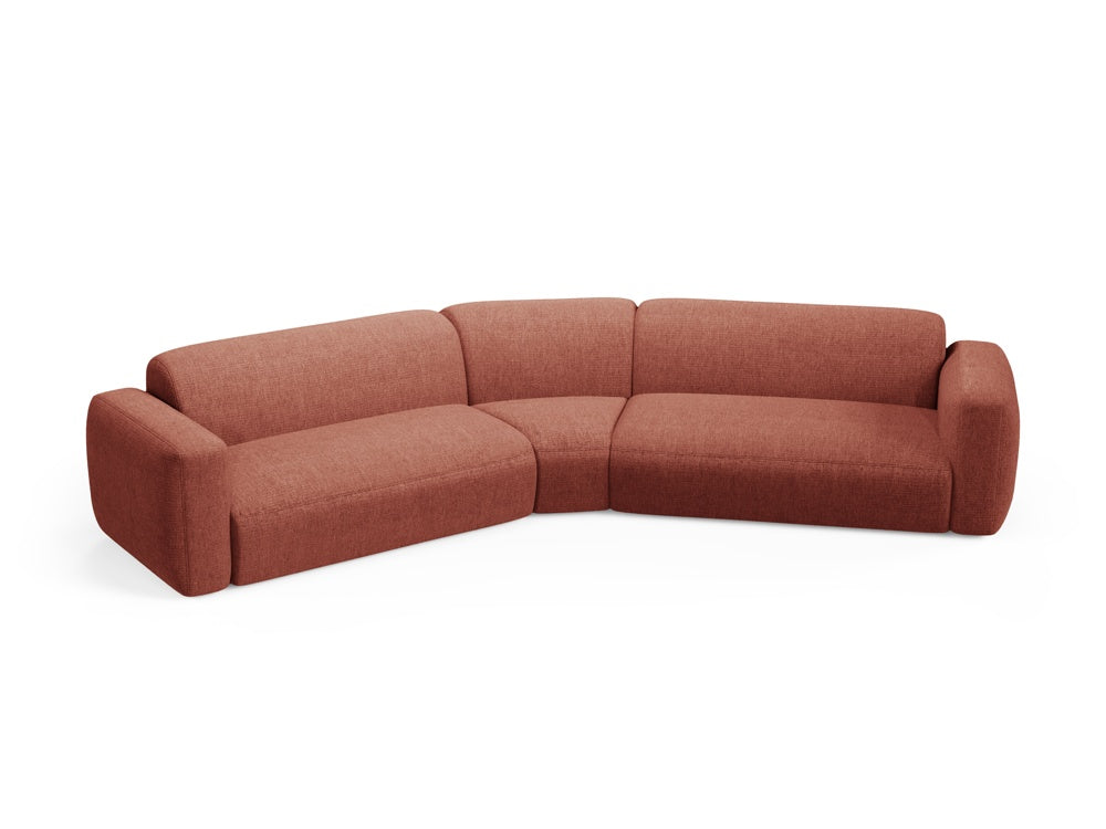 Modernes Strino Ecksofa in Coral-Sorella, 3-Sitzer, perfekt für gemütliche und stilvolle Wohnbereiche von Cosmopolitan Design.