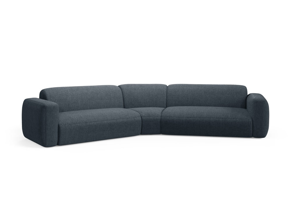 Elegantes Strino Ecksofa in Dunkelblau, ideal für moderne Wohnräume, präsentiert von Cosmopolitan Design im KAQTU Onlineshop.