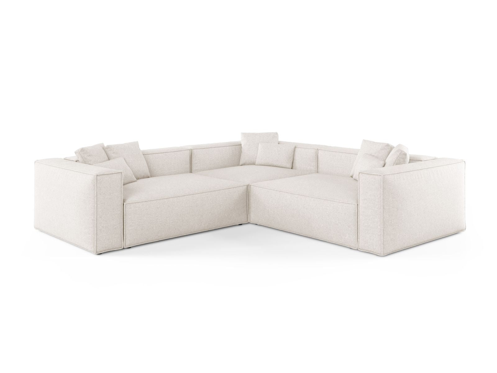 5-Sitzer Ecksofa Symmetric Aveiro in Light Beige-Eden präsentiert im Onlineshop von KAQTU Design AG. Ecksofa ist von Cosmopolitan Design