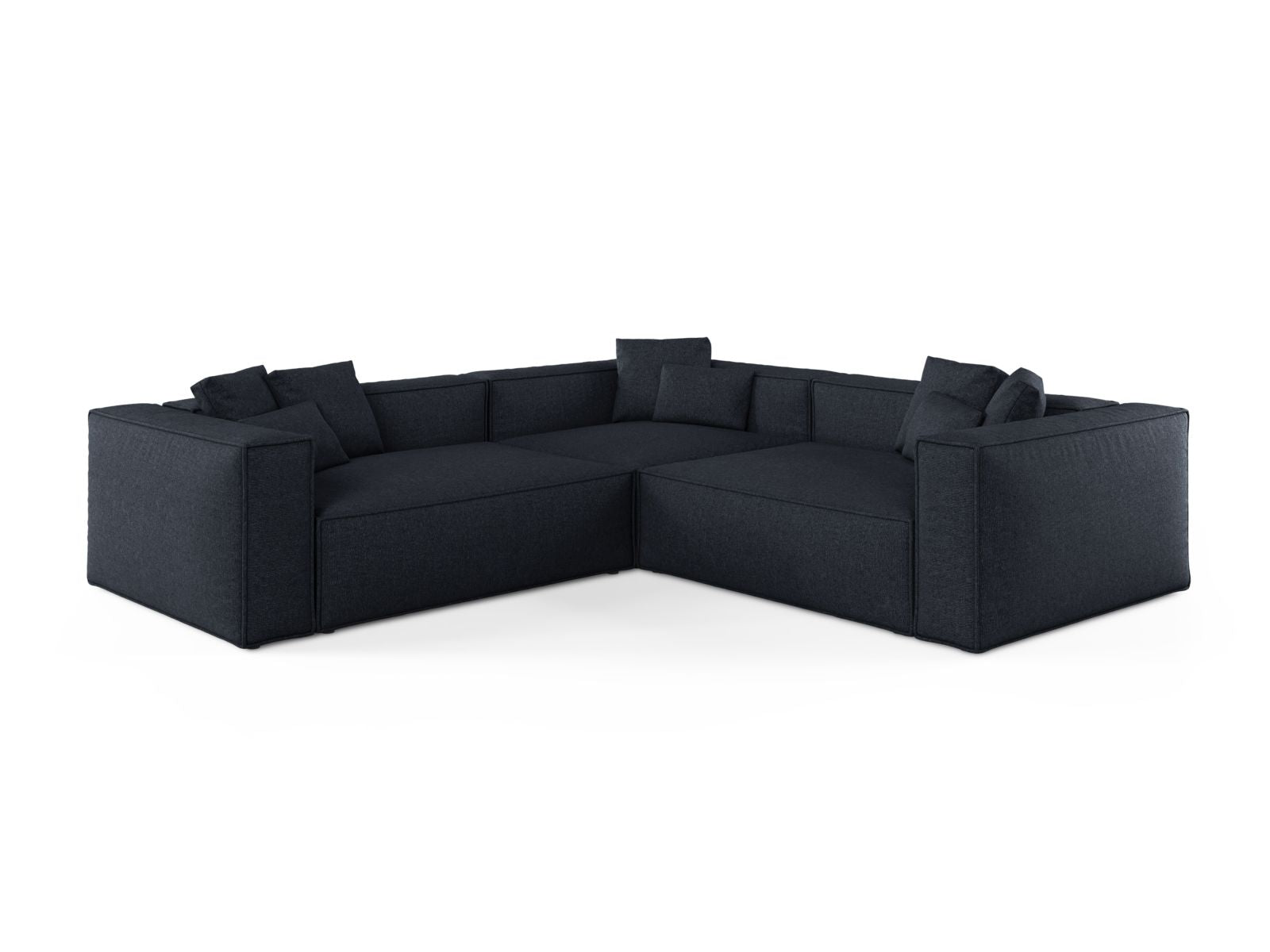 5-Sitzer Ecksofa Symmetric Aveiro in Navy Blue-Eden präsentiert im Onlineshop von KAQTU Design AG. Ecksofa ist von Cosmopolitan Design