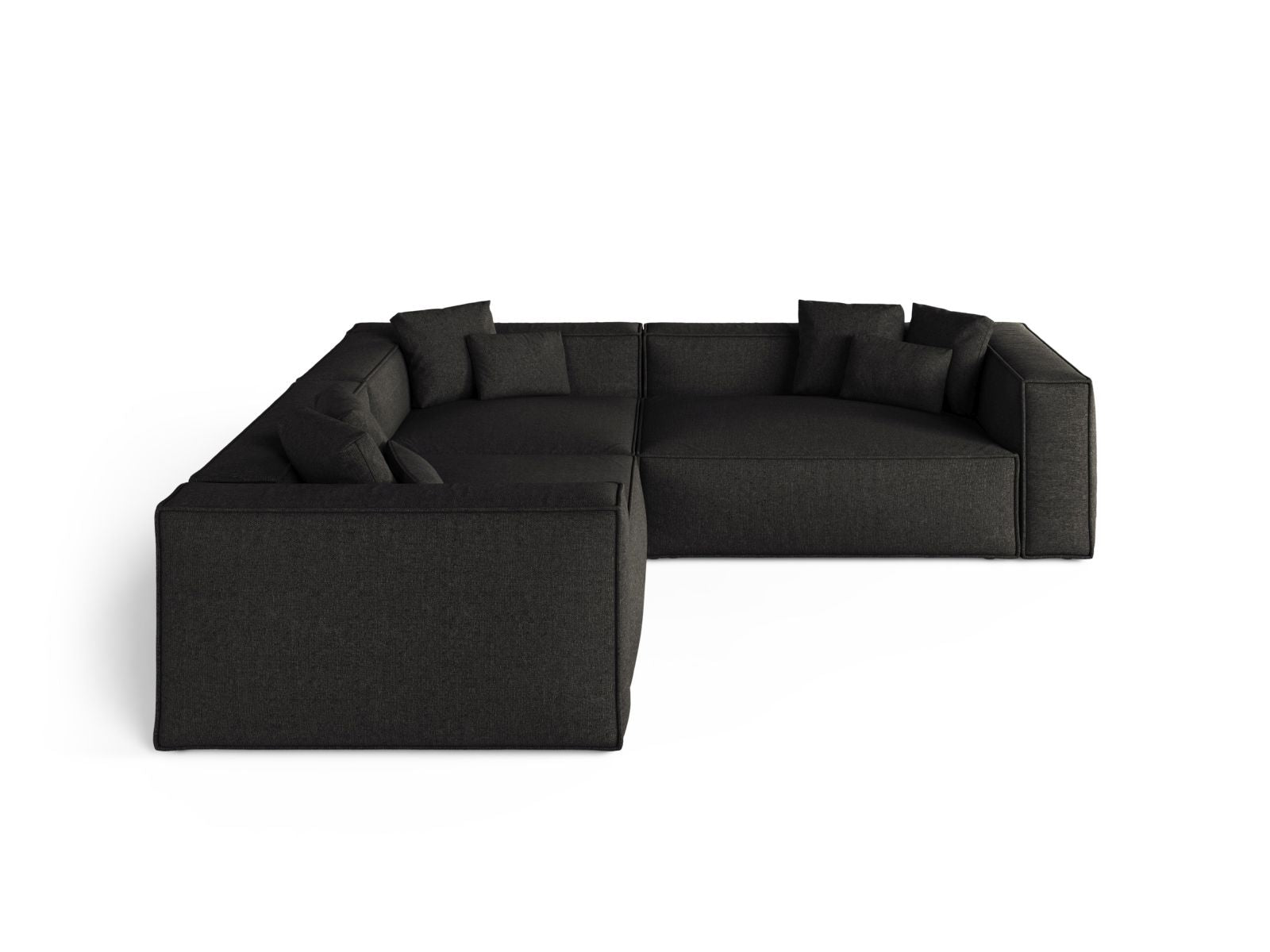 Modernes 5-Sitzer Ecksofa Symmetric Aveiro in stilvollem Anthrazit, ideal für gemütliche Wohnräume und entspannte Abende.