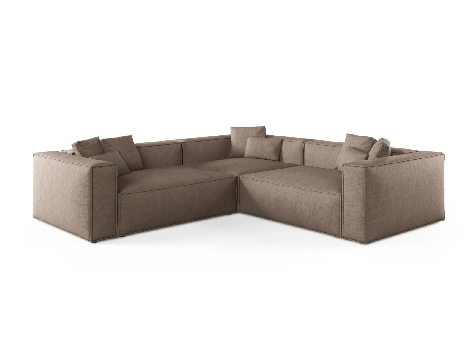 5-Sitzer Ecksofa Symmetric Aveiro in Cappuccino-Liberty präsentiert im Onlineshop von KAQTU Design AG. Ecksofa ist von Cosmopolitan Design