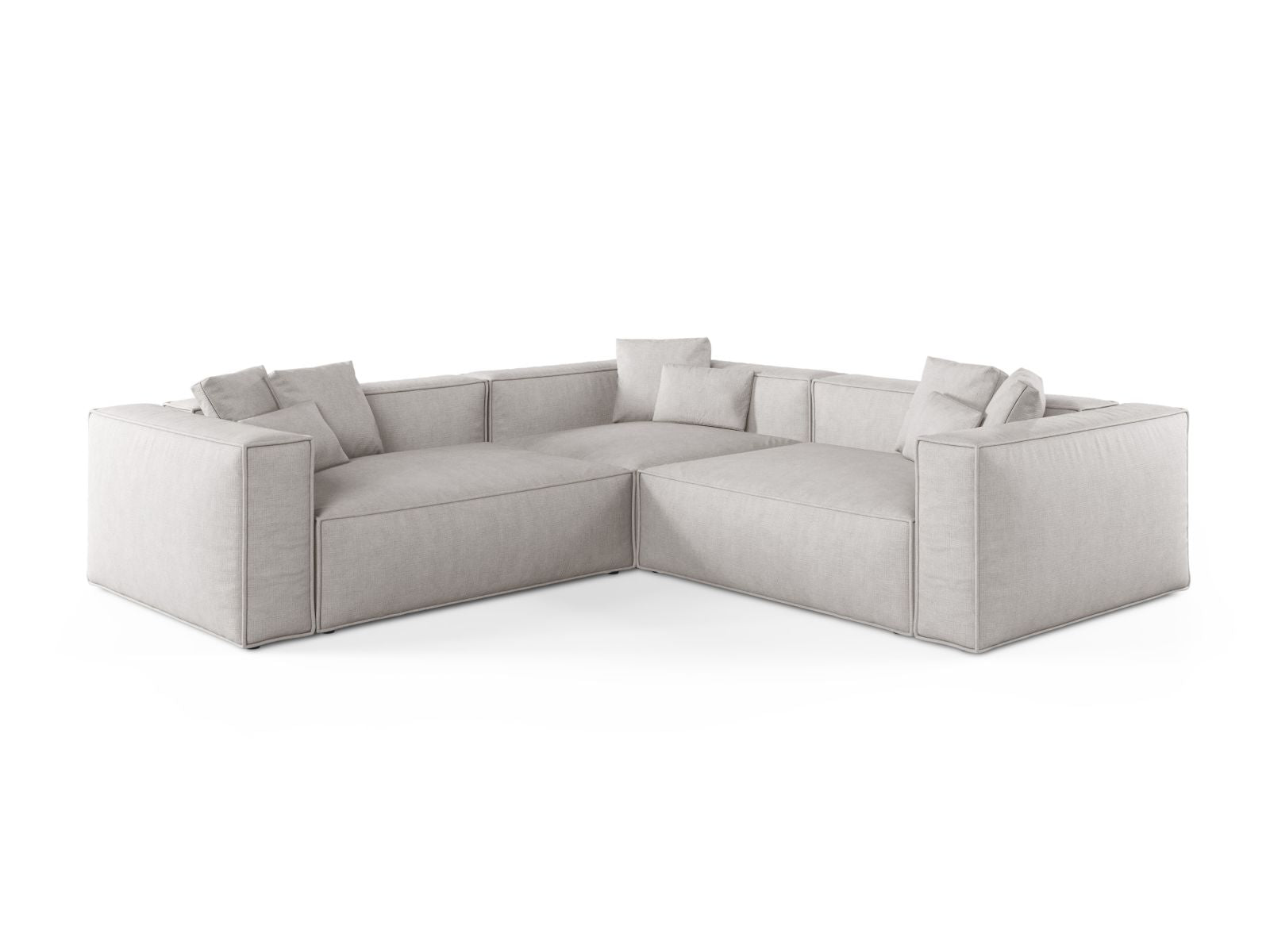 5-Sitzer Ecksofa Symmetric Aveiro in Light Grey-Liberty präsentiert im Onlineshop von KAQTU Design AG. Ecksofa ist von Cosmopolitan Design