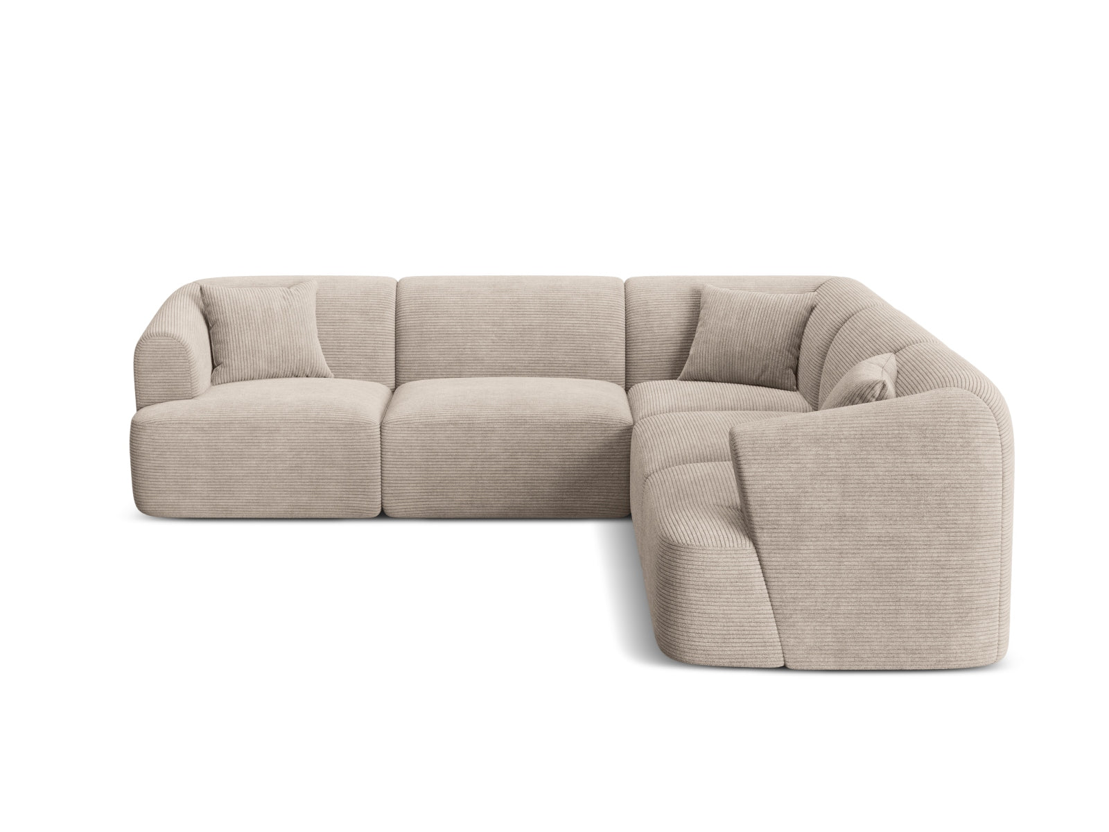 6-Sitzer Ecksofa modular symmetrisch Campi in Cappuccino-Lincoln D präsentiert im Onlineshop von KAQTU Design AG. Ecksofa ist von Cosmopolitan Design