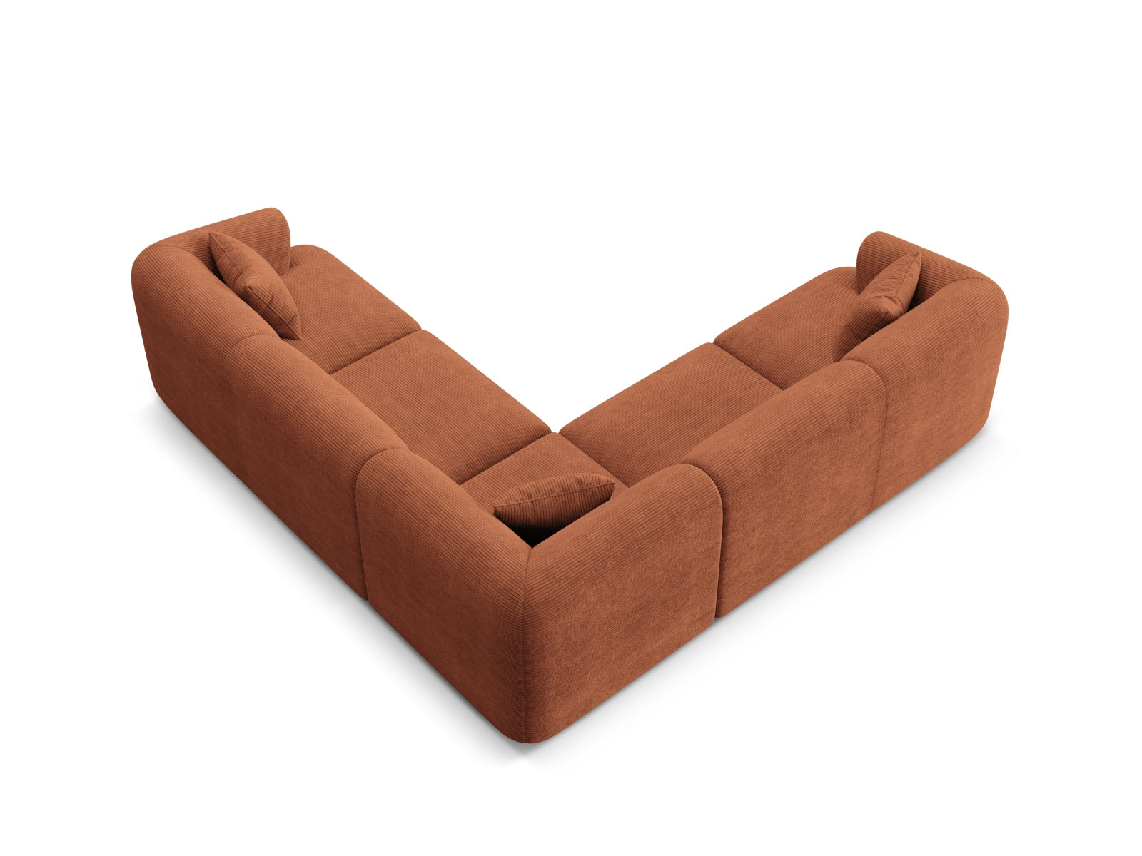 Elegantes, symmetrisches 6-Sitzer Ecksofa Campi von Cosmopolitan Design, perfekt für stilvolle Wohnzimmer und entspannte Zusammenkünfte.