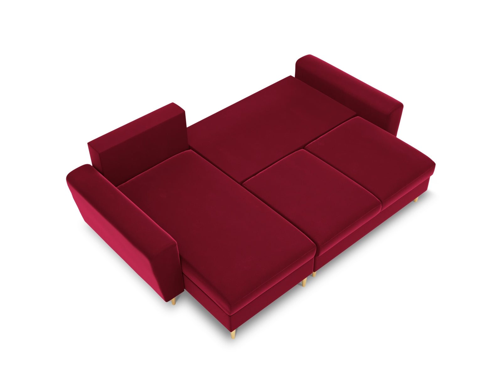 Das Kyoto Ecksofa von Cosmopolitan Design vereint modernes Design mit praktischer Schlaffunktion und Stauraum. Ideal für jedes Zuhause!