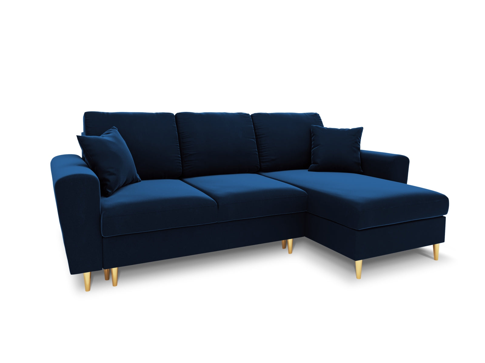 Kyoto Ecksofa mit Schlaffunktion und Stauraumbox 4 Sitzer 145cm in Royal Blue präsentiert im Onlineshop von KAQTU Design AG. Bett ist von Cosmopolitan Design