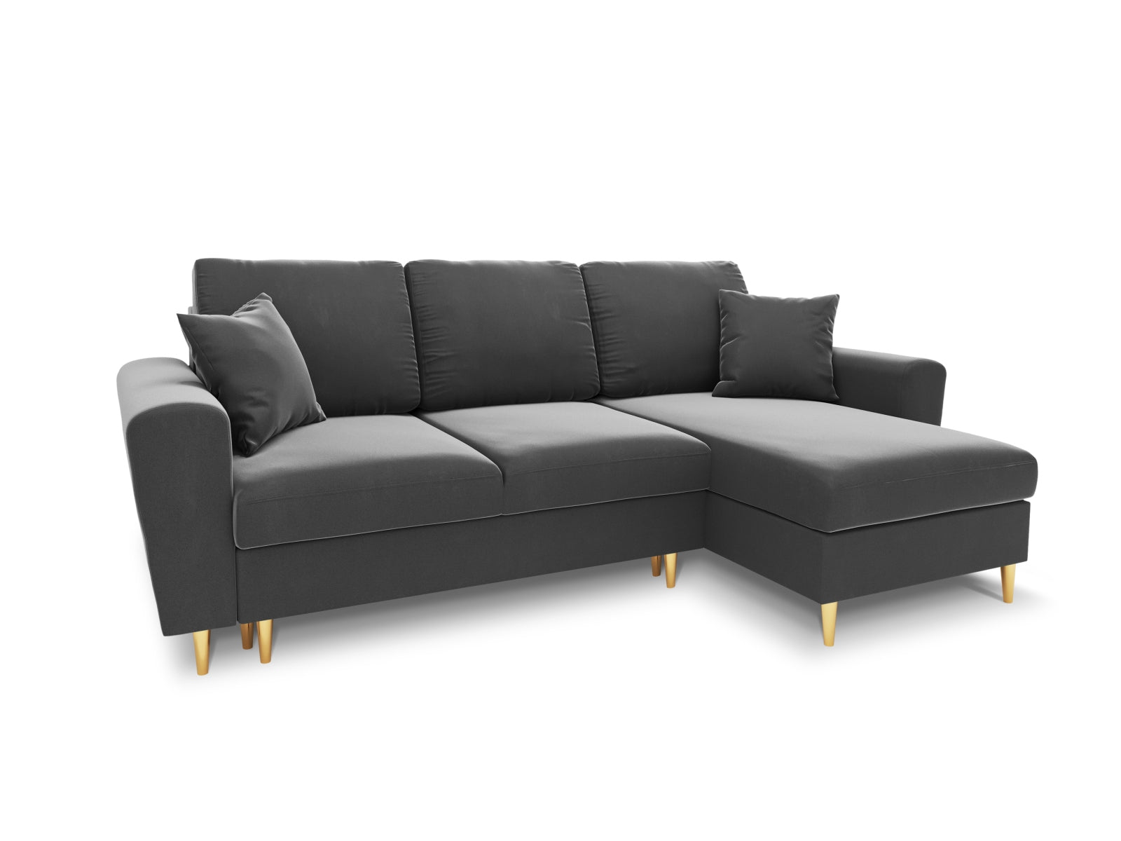 Kyoto Ecksofa mit Schlaffunktion und Stauraumbox 4 Sitzer 145cm in Light Grey präsentiert im Onlineshop von KAQTU Design AG. Bett ist von Cosmopolitan Design
