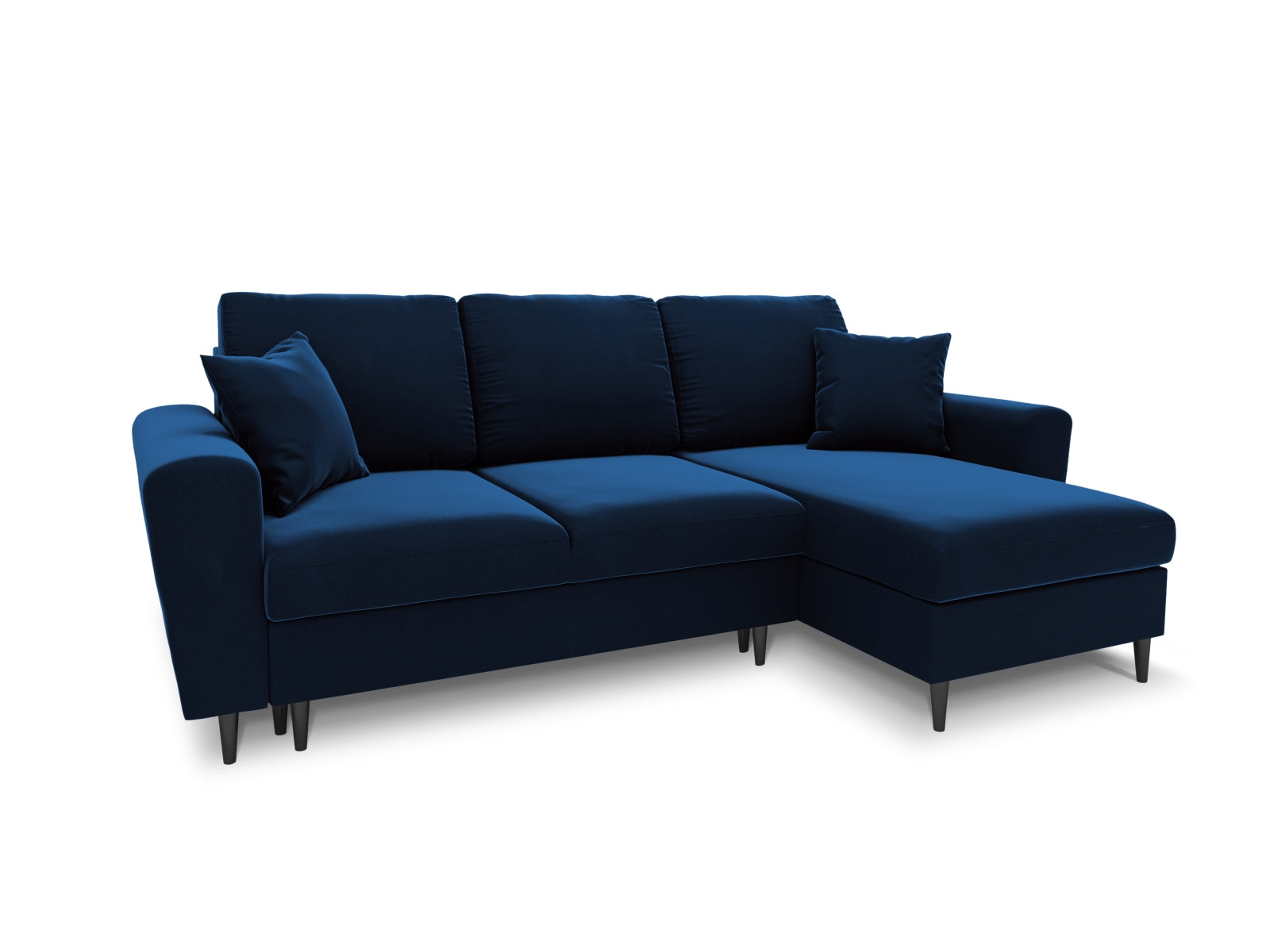 Kyoto Ecksofa mit Schlaffunktion und Stauraumbox 4 Sitzer 145cm in Royal Blue präsentiert im Onlineshop von KAQTU Design AG. Bett ist von Cosmopolitan Design