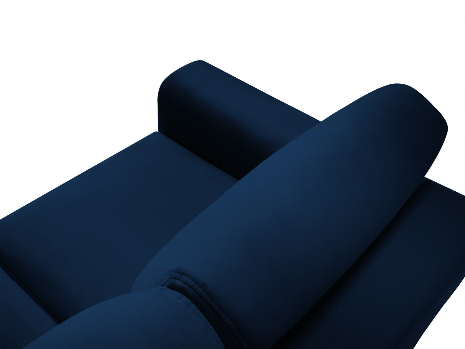 Stylisches Kyoto Ecksofa in Royal Blue-Riviera, 4-Sitzer mit praktischer Schlaffunktion und Stauraum, perfekt für jedes Zuhause.