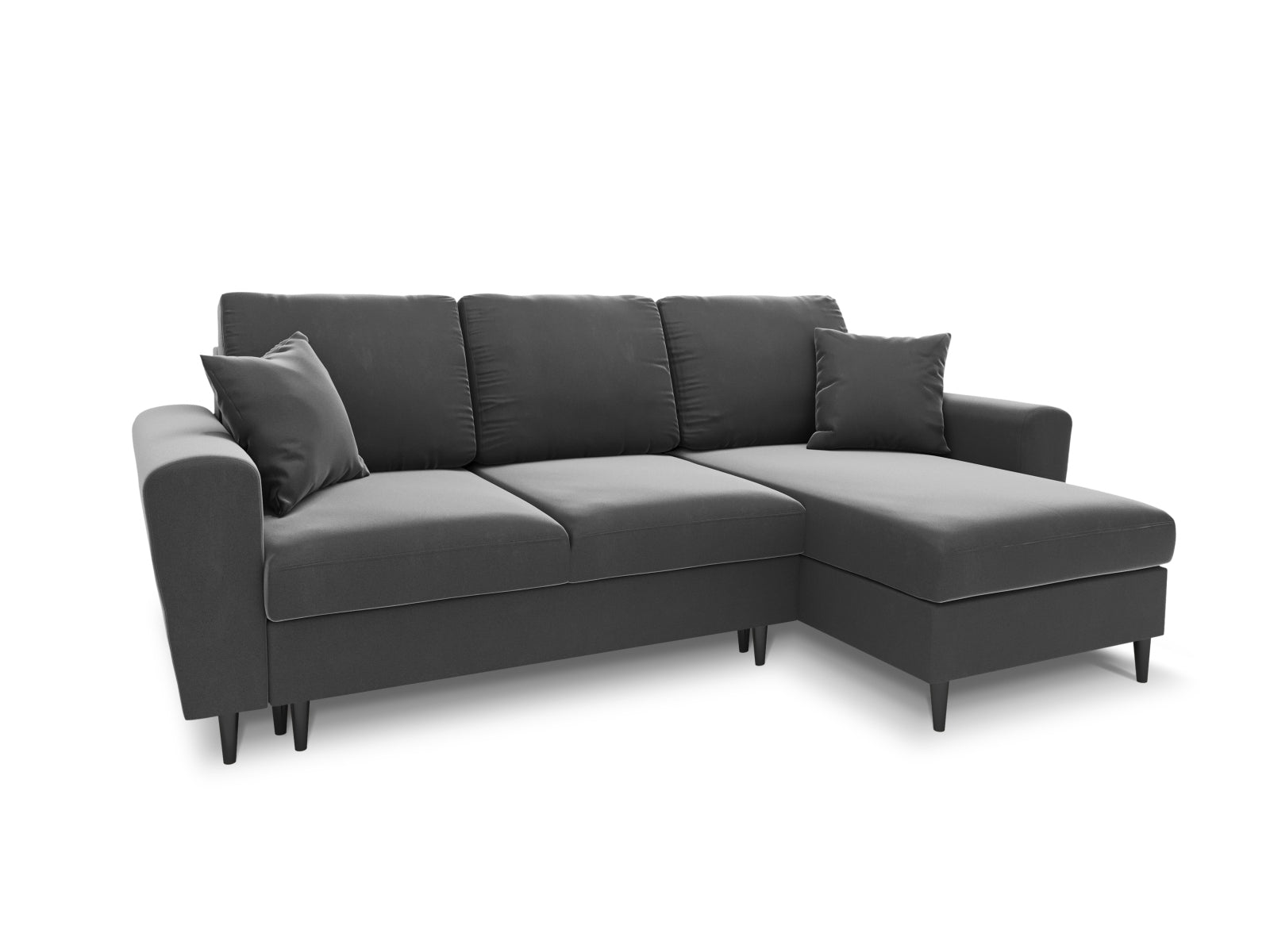 Kyoto Ecksofa mit Schlaffunktion und Stauraumbox 4 Sitzer 145cm in Light Grey präsentiert im Onlineshop von KAQTU Design AG. Bett ist von Cosmopolitan Design