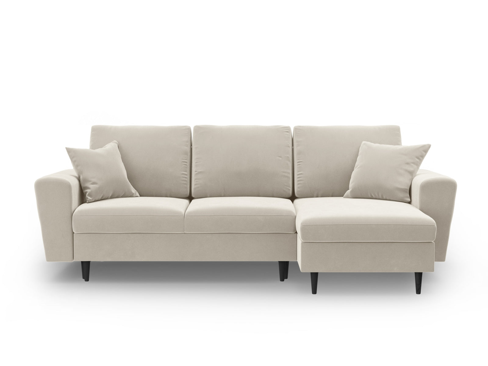 Kyoto Ecksofa mit Schlaffunktion und Stauraumbox 4 Sitzer 145cm in Light Beige präsentiert im Onlineshop von KAQTU Design AG. Bett ist von Cosmopolitan Design