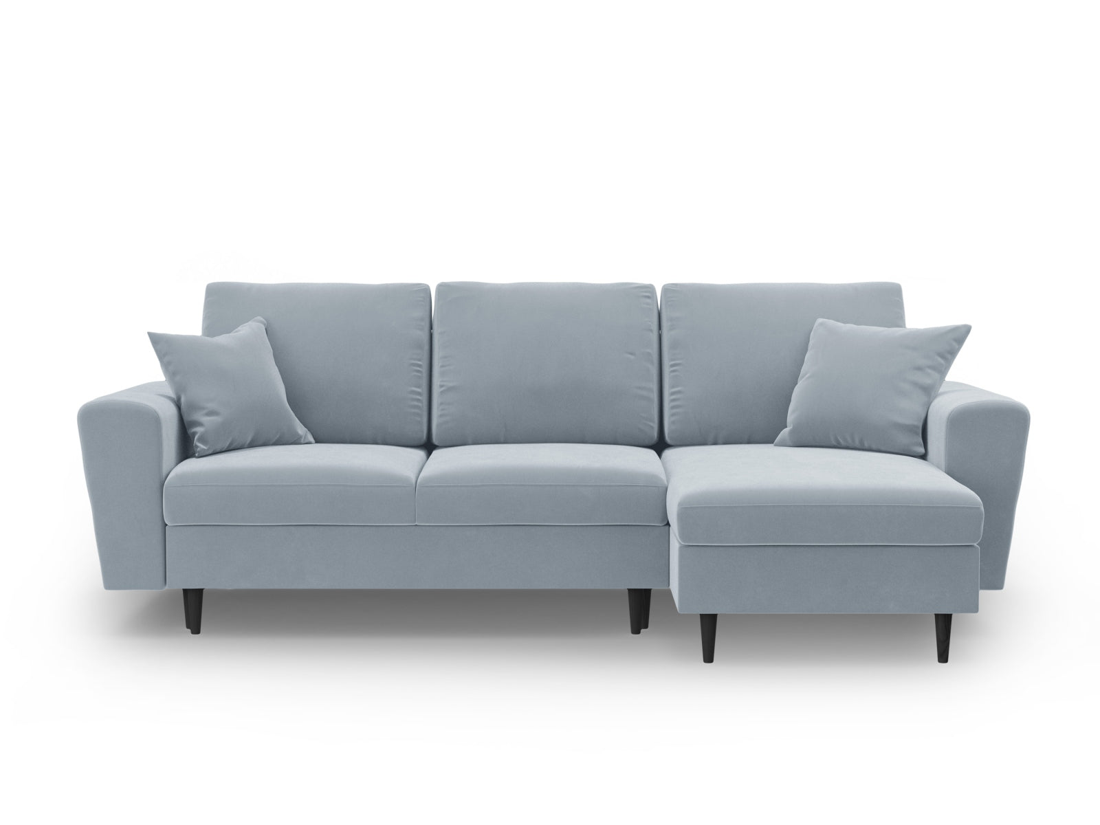 Kyoto Ecksofa mit Schlaffunktion und Stauraumbox 4 Sitzer 145cm in Light Blue präsentiert im Onlineshop von KAQTU Design AG. Bett ist von Cosmopolitan Design