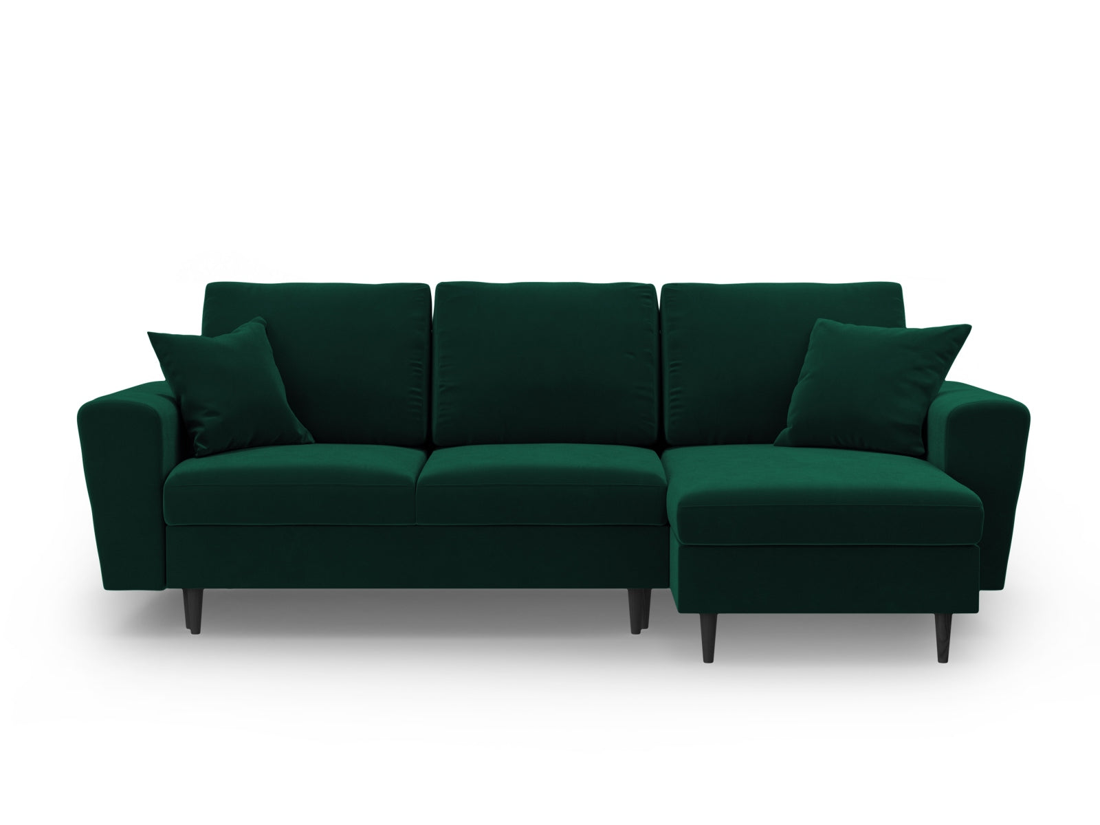 Kyoto Ecksofa mit Schlaffunktion und Stauraumbox 4 Sitzer 145cm in Bottle Green präsentiert im Onlineshop von KAQTU Design AG. Bett ist von Cosmopolitan Design